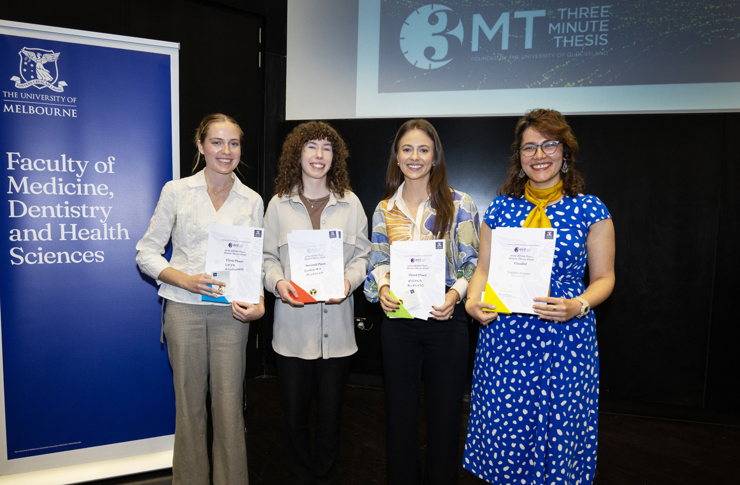 Skye Holmwood, Dominika Michalek, Nicola Burgess and Yegi Khazaei 2026 MDHS Final winners