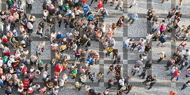 Crowd from overhead