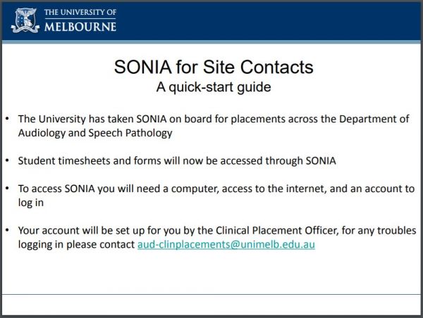 SONIA for site guides - slide 1 introduces what SONIA is and what the guide contains
