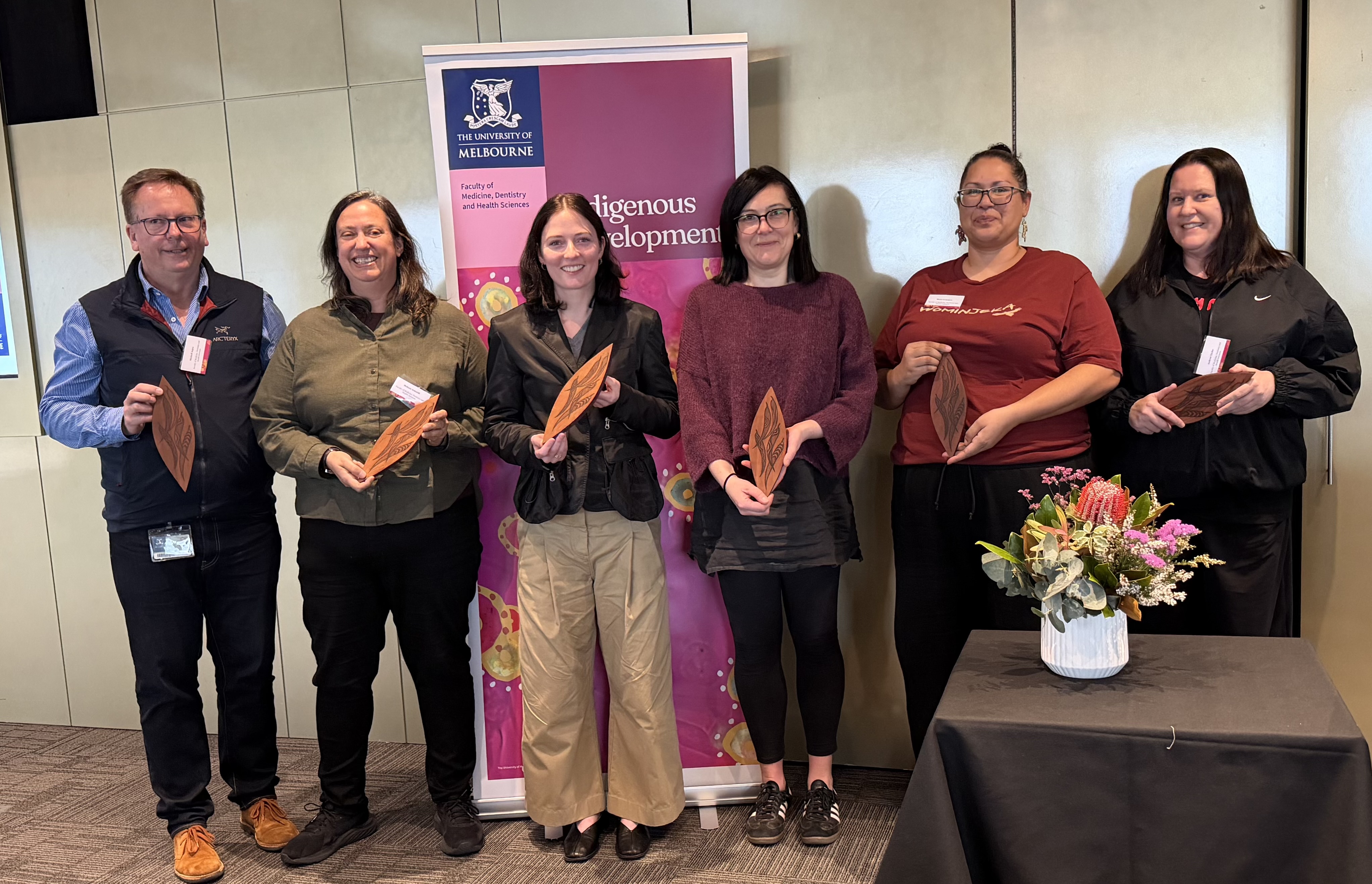 Photo of MDHS Indigenous Award Winners with their awards