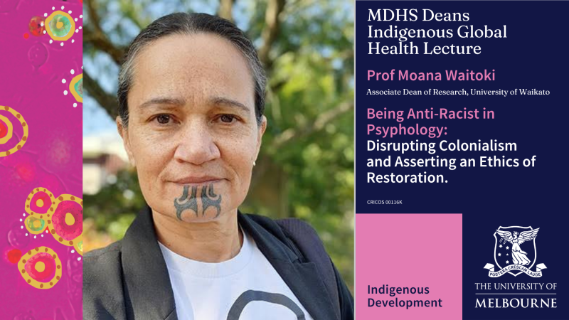Image for MDHS Deans Indigenous Global Health Lecture: Prof Moana Waitoki