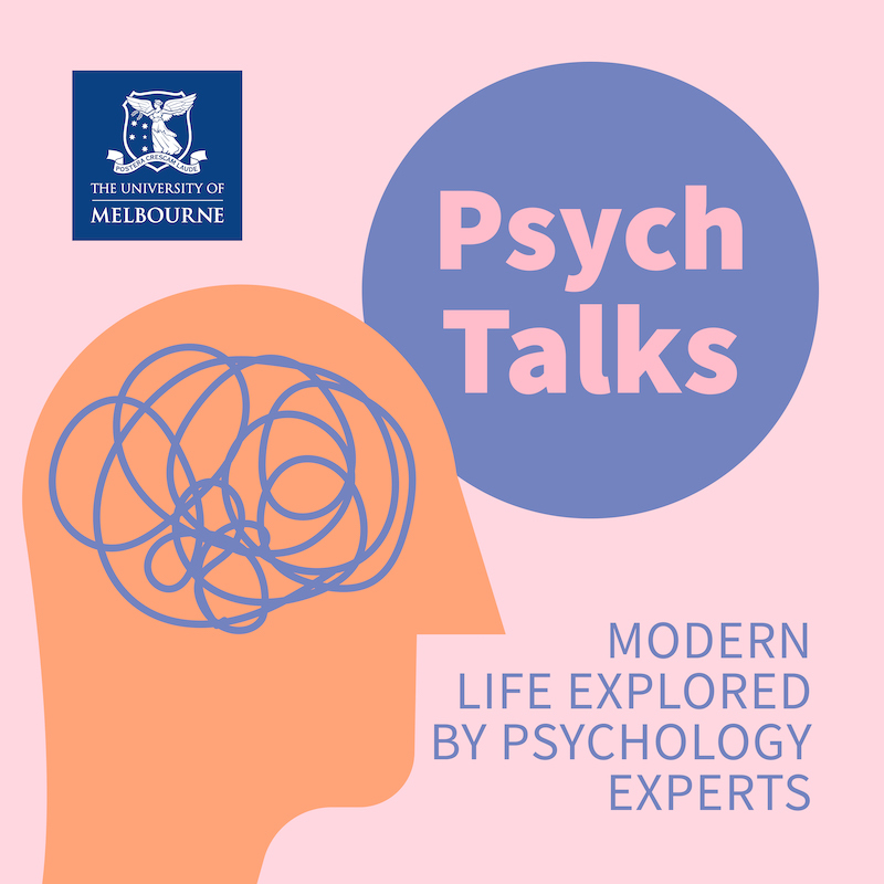 (Logo): PsychTalks: modern life explored by psychology experts