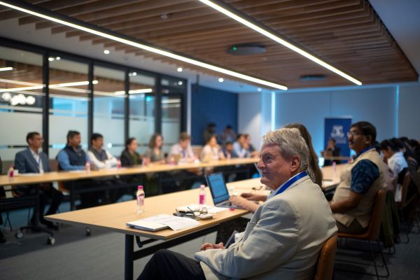 Professor Dick Strugnell at conference