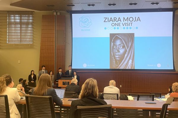 University of Melbourne team presenting their solution in the finals of the Emory Global Health Case Competition