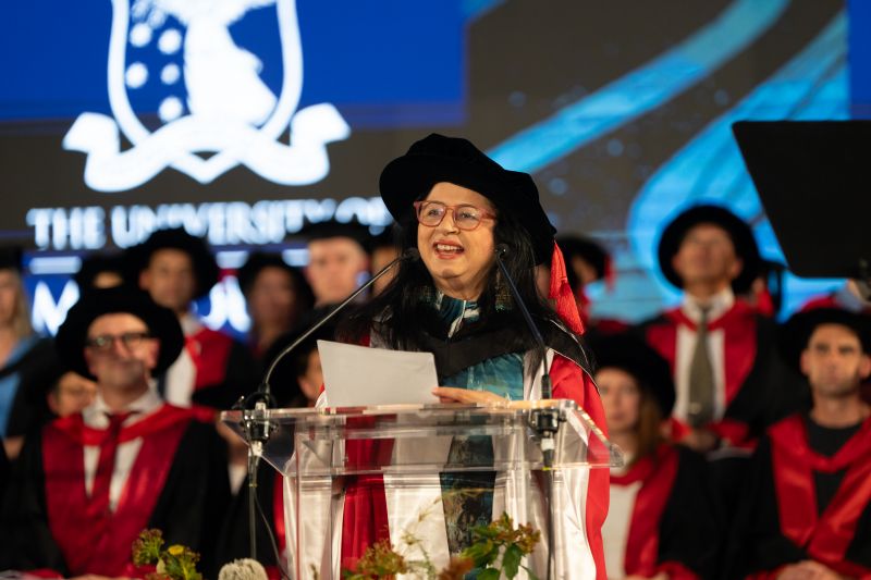 Dr Kiran Martin at ceremony