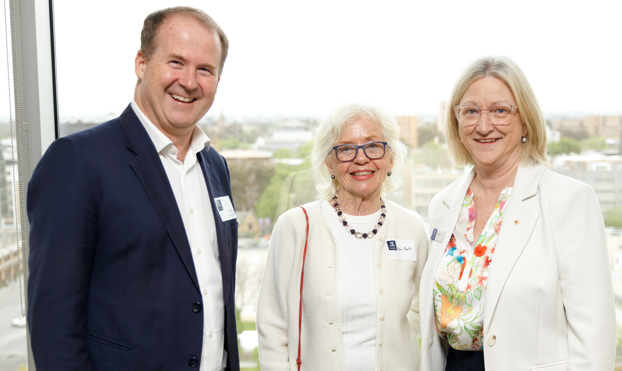 L-R Professor Mark Cassidy, Mrs Pamela Galli AO and Professor Jane Gunn AO.