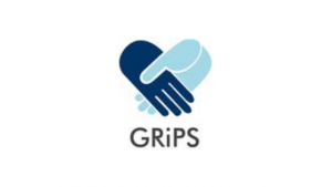 Logo of two holding hands forming a heart shape