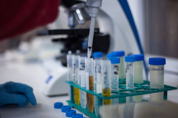 Vaccine research in a lab