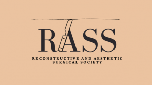 Logo of RASS including a scalpel directed upwards