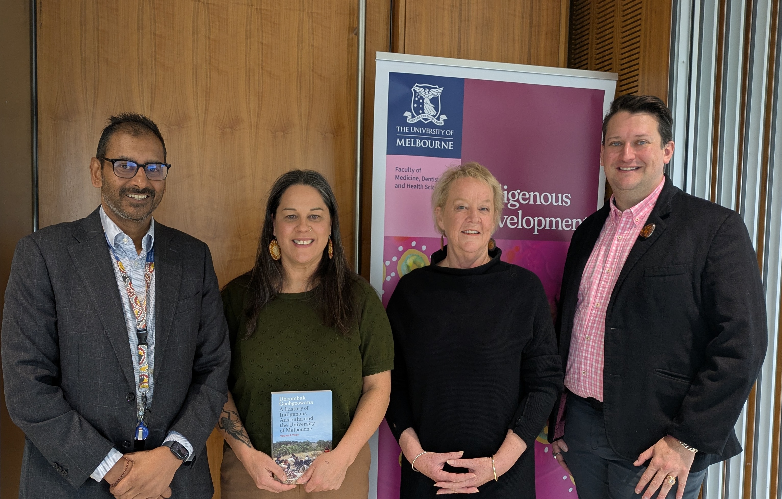 L-R Professor Sarath Ranganathan, Professor Shawana Andrews, Professor Julie Satur and Dan Bourchier, NITV MDHS National Reconcilation Week panel