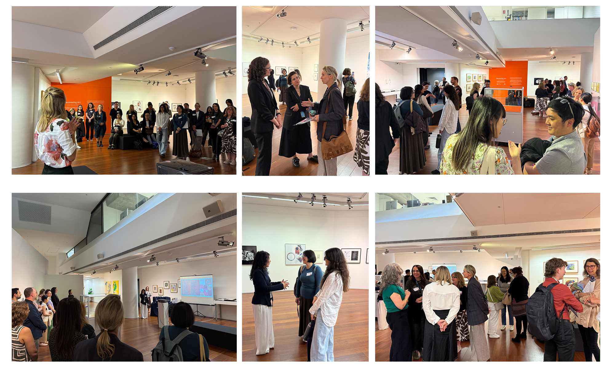 collage of 6 image of guests at the event