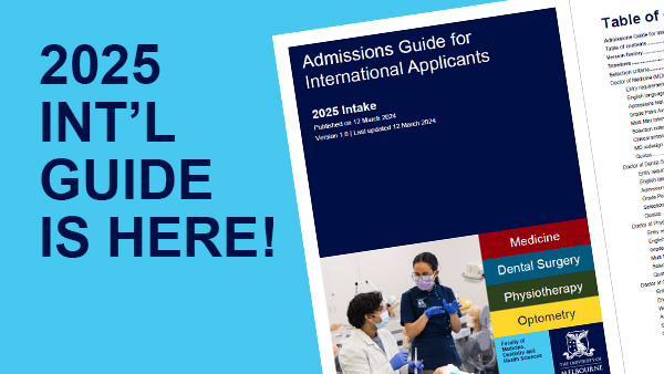 Image for 2025 International Admissions Guide: MD, DDS, DPT & OD