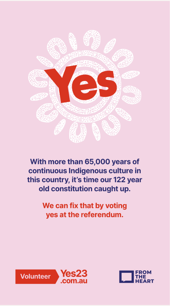 Yes to Indigenous Voice to Parliament 